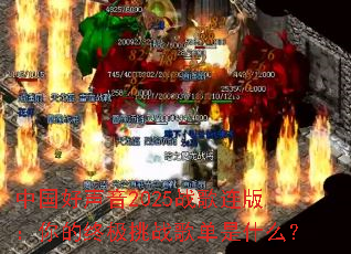 �й�������2025ս�����棺����ռ���ս�赥��ʲô��